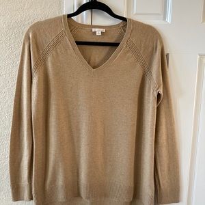 Tan V-Neck Sweater
